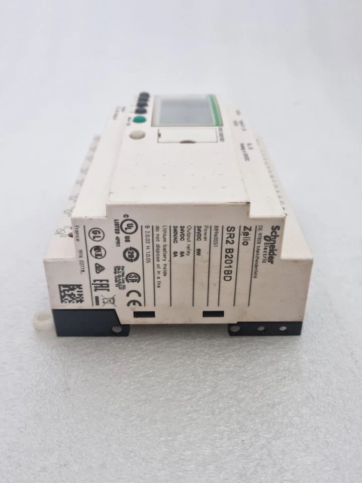SCHNEIDER ELECTRIC ZELIO SR2 B201BD SMART RELAY LOGIC MODULE (Light On) For Part